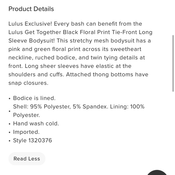 Lulus Long Sleeve Bodysuit - Picture 3 of 6